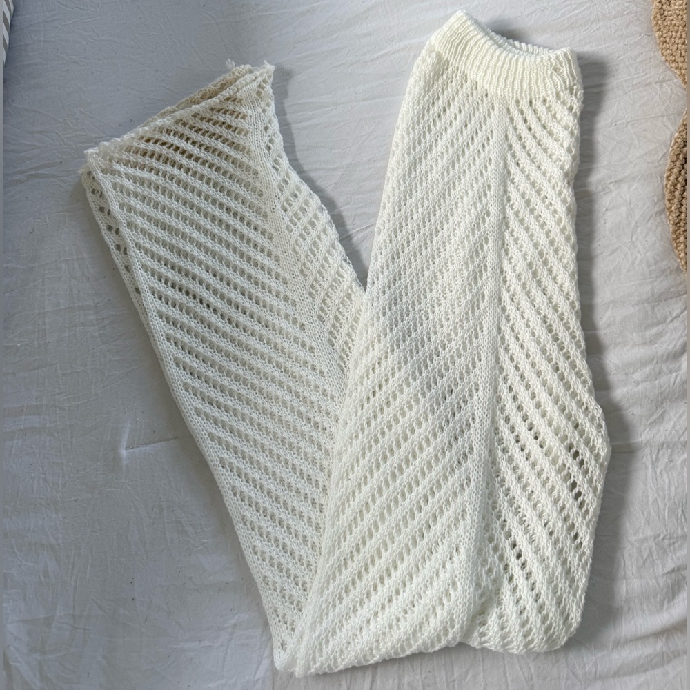 Cream Knit Pant